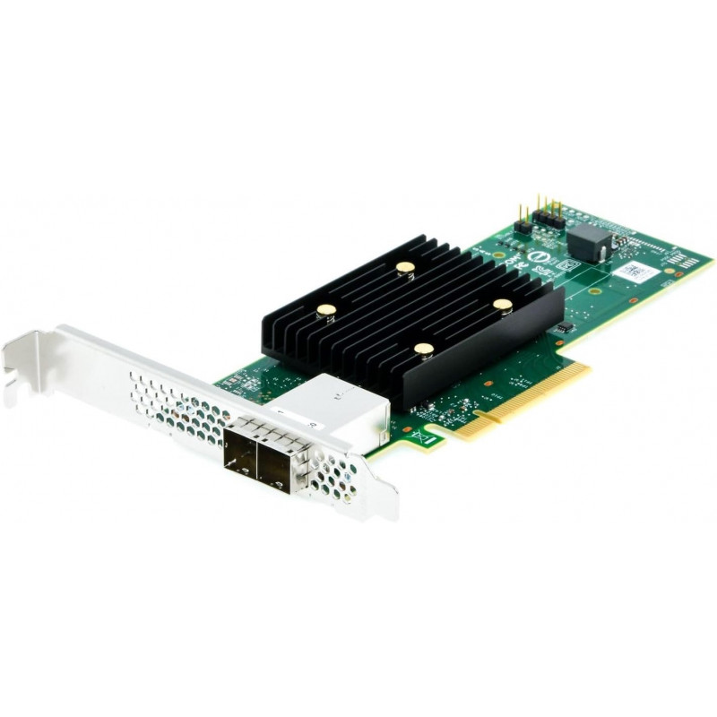 Контроллер Raid Broadcom LSI 9500-8e SGL  PCIe Gen4 x8 LP, Tri-Mode SAS/SATA/NVMe 12G HBA, 8port