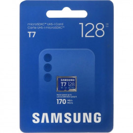 Карта памяти Samsung T7 microSDXC MB-MB128T/WW 128GB A2, UHS Class 3, Video Class 30