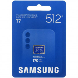 Карта памяти Samsung T7 microSDXC MB-MB512T/WW 512GB A2, UHS Class 3, Video Class 30