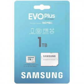 Карта памяти Samsung EVO Plus MicroSDXC MB-MC1T0SA/CN 1TB A2 U3 V30 +SD Adapter