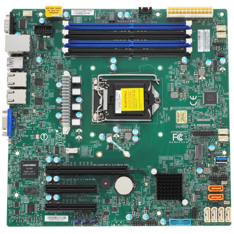 Материнская плата Socket LGA1151 Supermicro X11SCL-F 4DDR4 ECC MicroATX