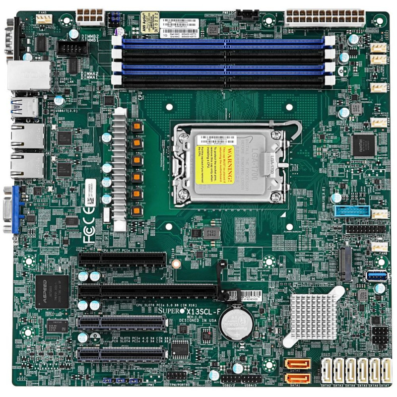 Материнская плата для сервера Supermicro X13SCL-F Micro-ATX 