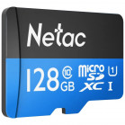Карта памяти Netac P500 Standard MicroSDXC NT02P500STN-128G-R 128GB U1 C10 +SD Adapter