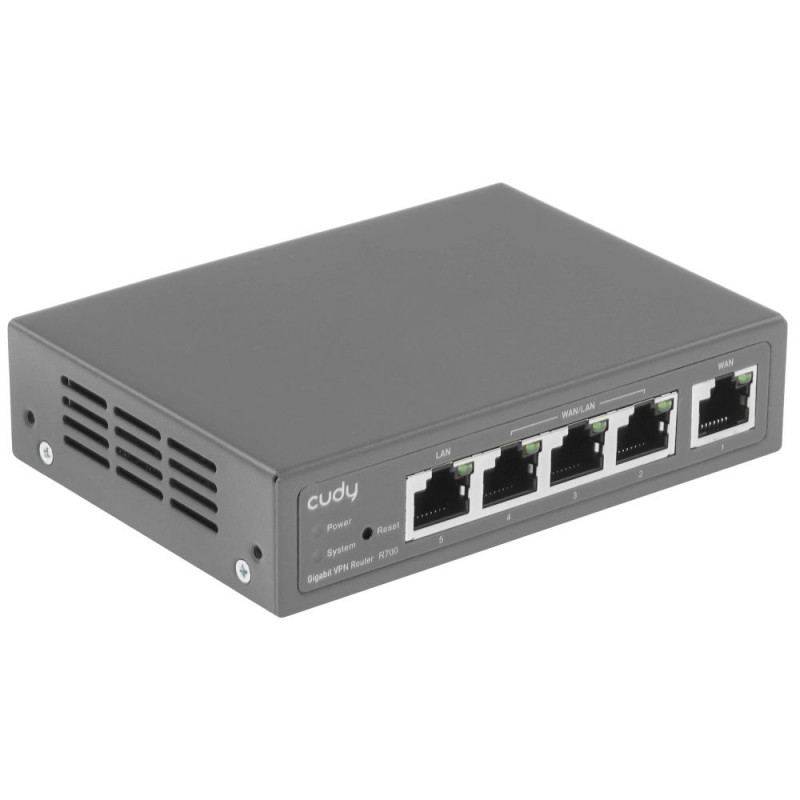 Маршрутизатор Cudy R700 1хWAN 10/100/1000 Мбит/с, 1хLAN 10/100/1000 Мбит/с, 3 LAN/WAN 10/100/1000 Мб