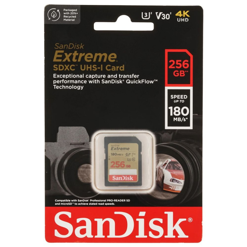 Карта памяти SanDisk Extreme GO SDXC SDSDXGN-256G-GNCIN 256GB A2 V30 U3 C23