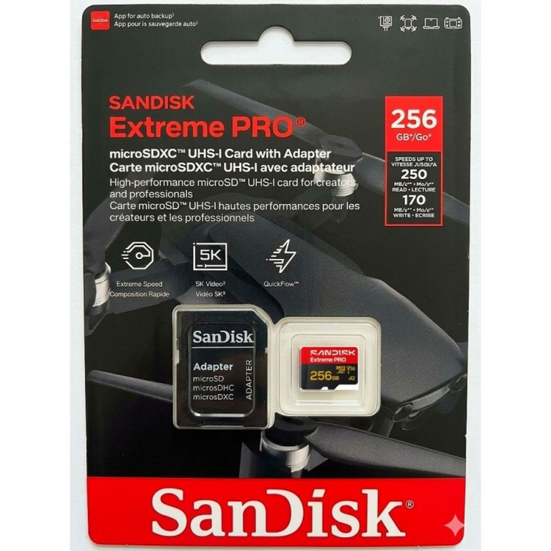 Карта памяти SanDisk Extreme PRO microSDXC SDSQXCJ-256G-GS6MA 256GB Class 10, UHS-I (U3), V30, A1