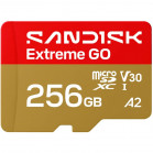 Карта памяти SanDisk Extreme Go microSDXC SDSQXGN-256G-GN6MN 256GB A2, UHS Class 3, Video Class 30