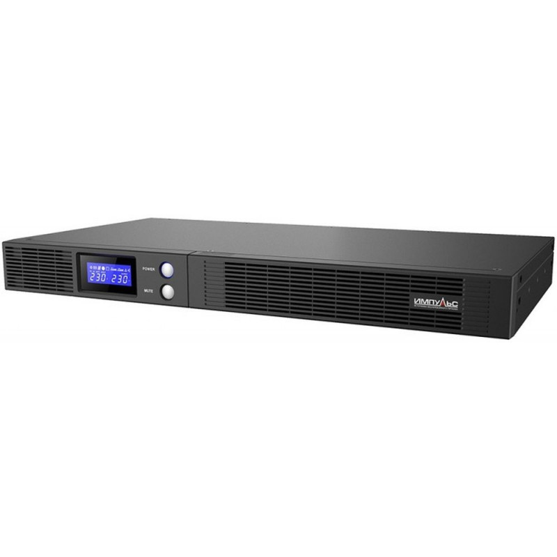 ИБП ИМПУЛЬС СЛИМ 1000, 1000VA/600W, 1U, L-INT, SIN, LCD, USB, RS232, SL, EPO, C13x4