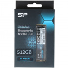 Твердотельный накопитель Silicon Power SSD 512GB SP512GBP34A60M NVMe PCIe 3х4, 2200/1600MBs, 3D TLC,