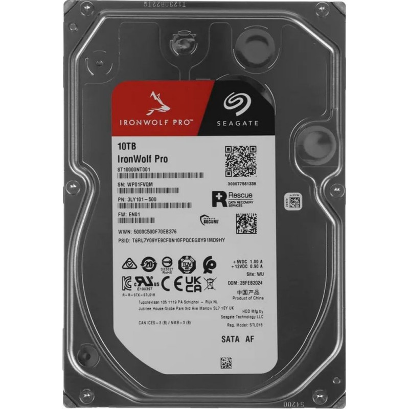 Жесткий диск Seagate IronWolf Pro 10TB 3.5'' 7200RPM 256MB SATA NAS ST10000NT001