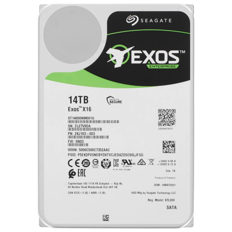 Жесткий диск серверный Seagate Exos 14TB 3.5