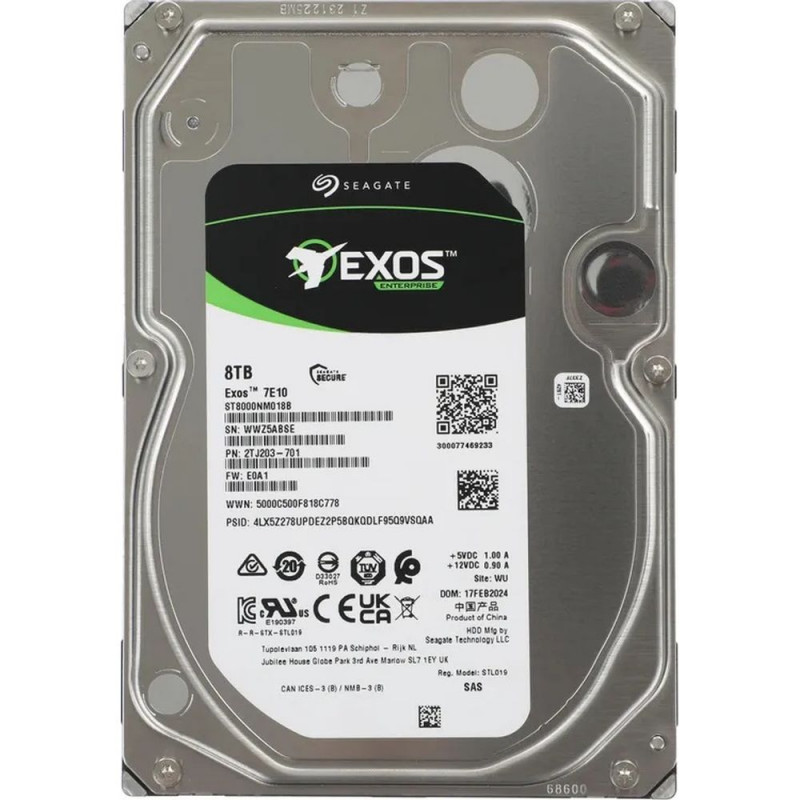 Жесткий диск серверный Seagate Exos 8TB 3.5