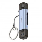 Картридер USB 3.0 Cudy UH200, SD, TF, USB-A 3.0 + USB-C 3.1