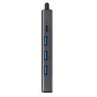 Концентратор USB Type-C Cudy UH605, 1x10/100/1000 Мбит/с, 3хUSB-A 3.2, питание Type-C, без БП