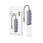 Концентратор USB-C 6 в 1 Cudy UH606 4K, 1хUSB-C 3.2, 1х HDMI 2.0, 3хUSB-A 3.2, 1хLAN 1Gb/s