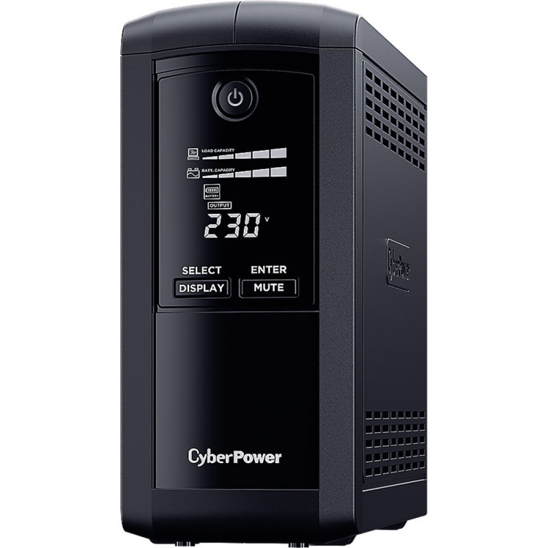 ИБП CyberPower VP1000ELCD, 1000VA/550W, L-INT, A.SIN, LCD, USB, RS232, RJ45/11, SCHUKOx4