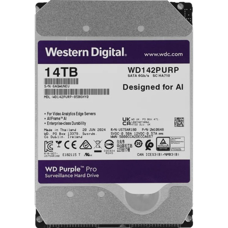 Жесткий диск WD Purple PRO 14TB 3.5