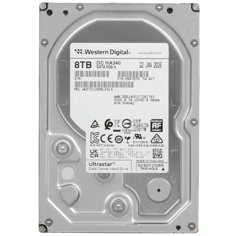 Жесткий диск серверный WD Ultrastar 8TB 3.5