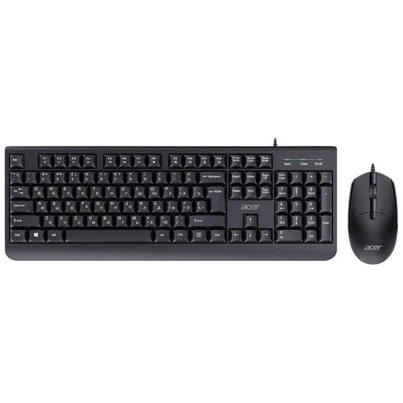 Клавиатура + мышь Acer OCC400 клав:черный мышь:черный USB (ZL.ACCCC.015)