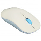 Клавиатура + мышь Acer OCC205 клав:белый мышь:белый/голубой USB беспроводная slim