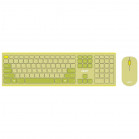 Клавиатура + мышь Acer OCC205 клав:зеленый/желтый мышь:зеленый/желтый USB беспроводная slim