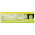 Клавиатура + мышь Acer OCC205 клав:зеленый/желтый мышь:зеленый/желтый USB беспроводная slim