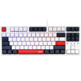 Клавиатура Acer OKW305 механическая белый USB Multimedia for gamer LED (ZL.KBDCC.01W)