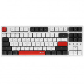 Клавиатура Acer OKR302 механическая белый USB беспроводная BT/Radio Multimedia for gamer для ноутбук