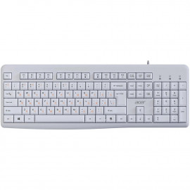 Клавиатура Acer OKW500 белый USB Multimedia (ZL.KBDEE.01S) каб.:1.8м