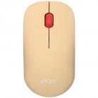 Мышь Acer OMR205 розовый/бежевый оптическая (1200dpi) беспроводная USB для ноутбука (2but)