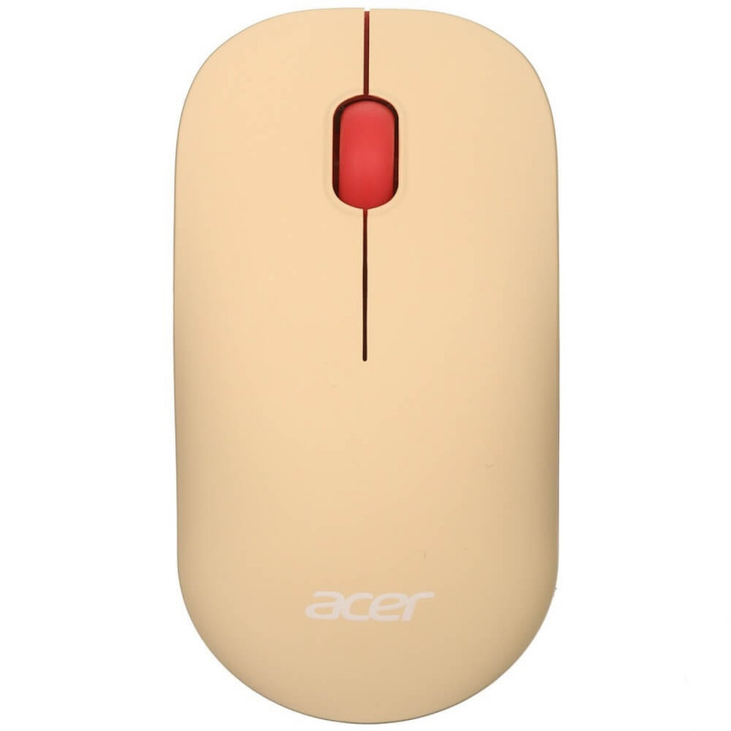 Мышь Acer OMR205 розовый/бежевый оптическая (1200dpi) беспроводная USB для ноутбука (2but)